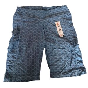New Helix Women's Navy Textured Bermudas